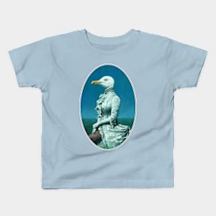 Victorian seagull Lady Oval Kids T-Shirt